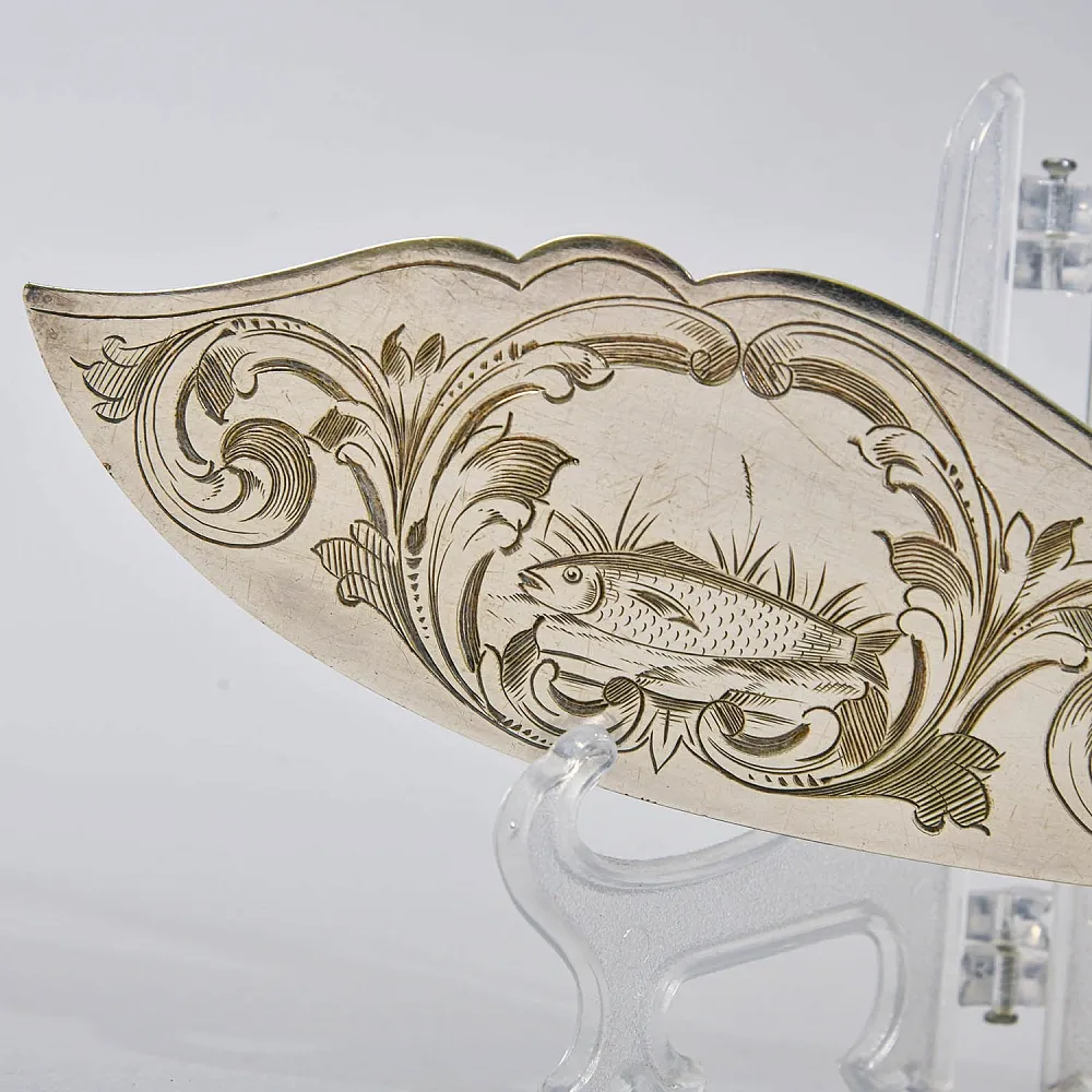 Винтажный Набор для Сервировки и подачи блюд Нож + Вилка, Silverplated Франция начало ХХ века.