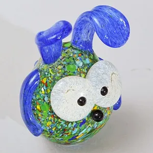 Авторская Коллекционная Стеклянная Статуэтка «Заяц», Цветное стекло, Россия.