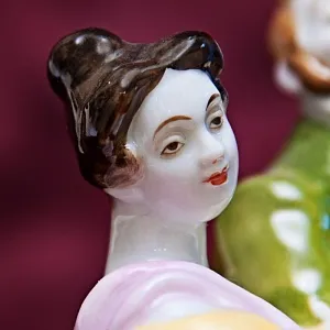 Авторская Фарфоровая статуэтка «Гоголевские персонажи. Маниловы», ЛФЗ СССР, 50-60 гг. 