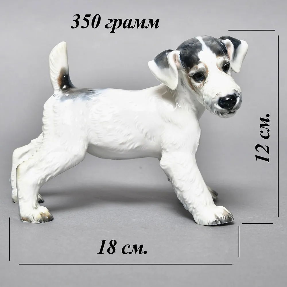 Коллекционная Фарфоровая статуэтка «Собака. Щенок Фокстерьера», ROSENTHAL Германия - 1954 год. 