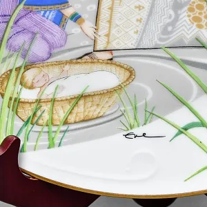 Коллекционная Фарфоровая тарелка «Еврейские предания. Бифья и Моисей», Knowles США - 1985 год.