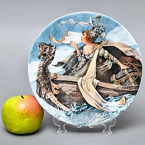 Коллекционная тарелка «Кентерберийские истории. Принцесса Констанца», Фарфор The Longton Crown Англия.