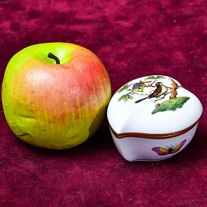 Коллекционая Фарфоровая Шкатулка - Бонбоньерка ROTHSHILD BIRDS, Herend Венгрия, вторая половина ХХ века.