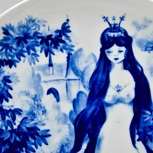 Коллекционная Фарфоровая Тарелка - Блюдо «Сказка. Царевна - Лягушка», MEISSEN Германия - 1982 год.