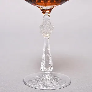 Хрустальный Бокал для вина серия «Monaco» жёлтого цвета, JOSEPHINENHUTTE Германия, 50-е годы ХХ века.