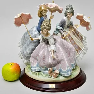 Редкость! Большая Фарфоровая статуэтка «ТРИ СЕСТРЫ», Lladro Испания, 1986 год.