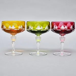 Набор Креманок из Цветного Хрусталя серия «ANTIKA», NACHTMANN Германия, 70 -е годы.