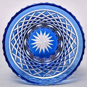  Голубой Аквамарин - Хрустальная Ваза VAL SAINT LAMBERT (Вал Сант Ламберт) Бельгия, конец 60-х гг. 