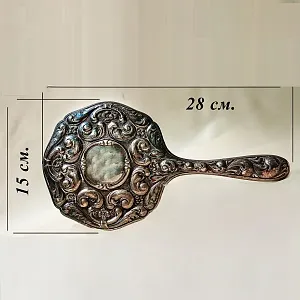 Антикварный Дамский набор для туалетного столика - 4 предмета, Серебро, Англия - начало ХХ века. 