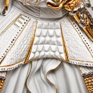 Большая Авторская Фарфоровая статуэтка «Самурай - Путь Воина», Ahura Италия, 80-е годы ХХ века.