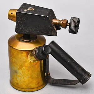 Редкость! Винтажная Бензиновая Горелка - Паяльная Латунная Лампа, Германия -50 гг.