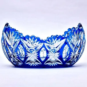 Большая Хрустальная Ваза - Конфетница «Ладья», JOSKA BODENMAIS Германия -60 гг.