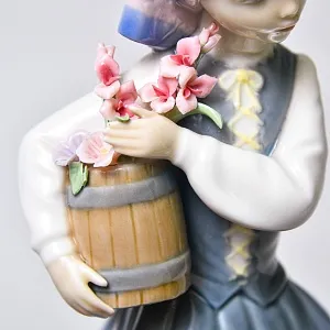 Коллекционная Фарфоровая статуэтка «Голландская Девочка с с цветами», Lladro Испания -1983 год..
