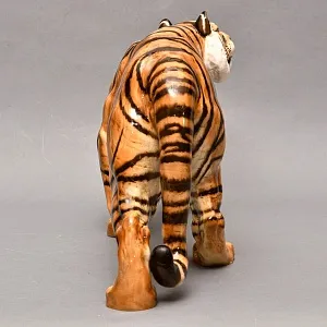 Редкость! Большая Фарфоровая статуэтка «Идущий ТИГР», Hutschenreuther Германия, 1955 - 1968 годы.