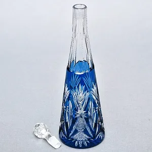 Редкость! Малый Хрустальный Графин - Штоф «Аквамарин» VAL SAINT LAMBERT Бельгия, конец 50-х гг.