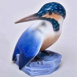 Коллекционная Фарфоровая Статуэтка «ПТИЦА. ЗИМОРОДОК», Bing&Grøndahl Дания, 1970 - 1983 гг.