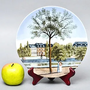 Редкость! Коллекционная Фарфоровая Тарелка - Блюдо «Дворцовый сад -1820 года», Германия -1987 г.