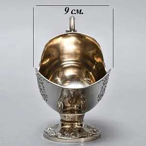 Винтажная Металлическая Сахарница с Совочком Silverplated, Италия.