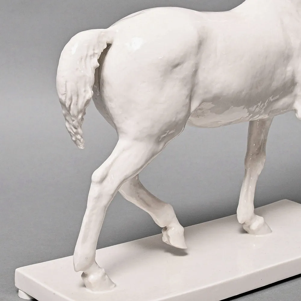 Редкость! Большая Антикварная Фарфоровая статуэтка «Конь», Nymphenburg Германия, начало ХХ века. 