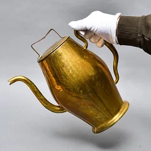 Антикварный Латунный Кофейник - Чайник - Кувшин на 4,5 литра, Франция начало ХХ века.