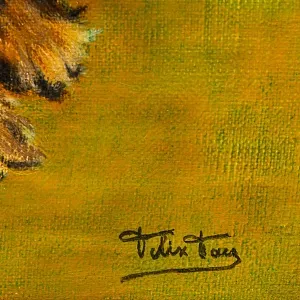 Художественная картина «СПАНИЕЛЬ», Холст, Масло. Бельгия - 70-е годы ХХ века.