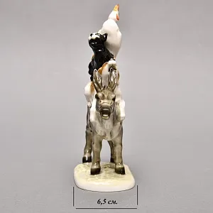 Авторская Фарфоровая Статуэтка «Бременские музыканты», Hutschenreuther, Германия -1955 год.