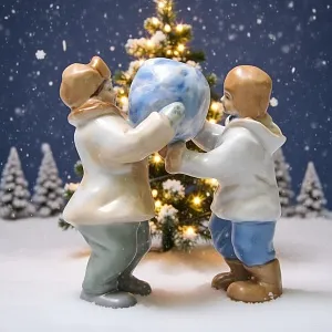 Авторская Коллекционная Фарфоровая Статуэтка «Снеговик», Дулёво Россия. 