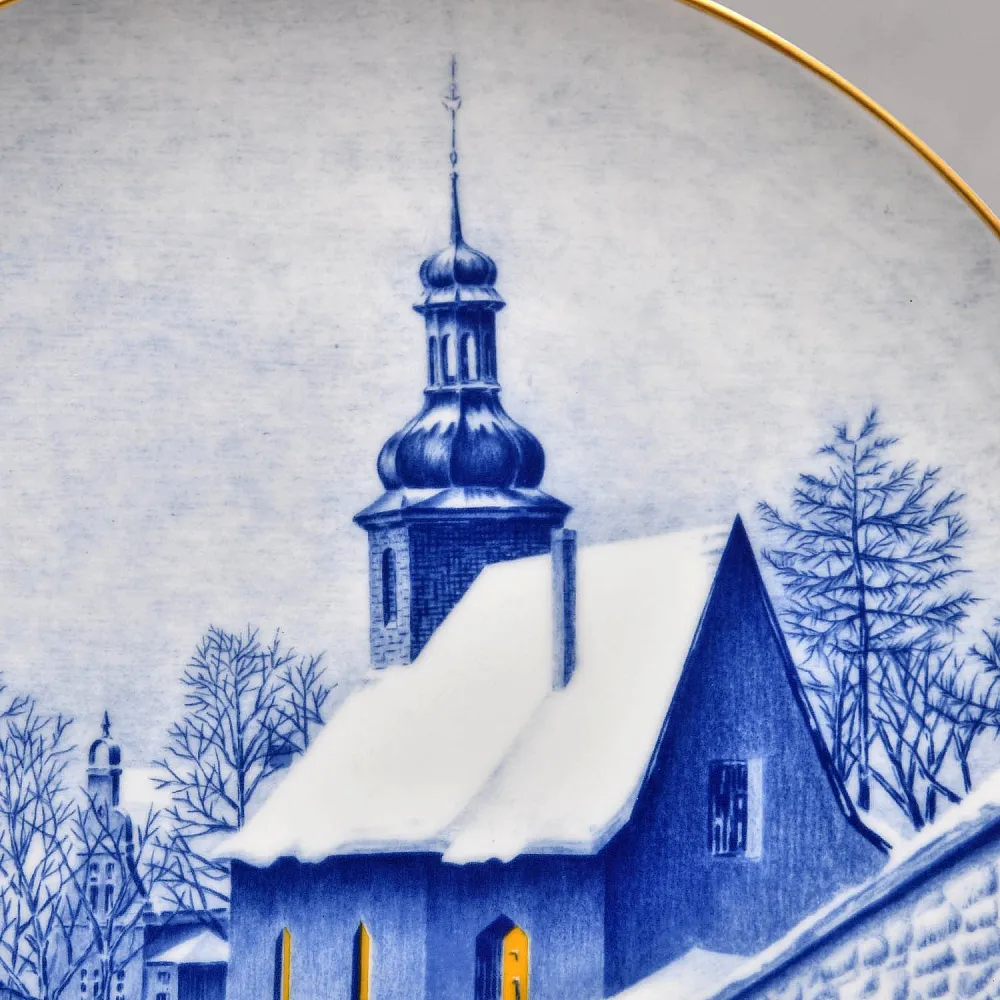 Коллекционная Фарфоровая Тарелка - Блюдо «Накануне Рождества», Hutschenreuther Германия - 1977 год.