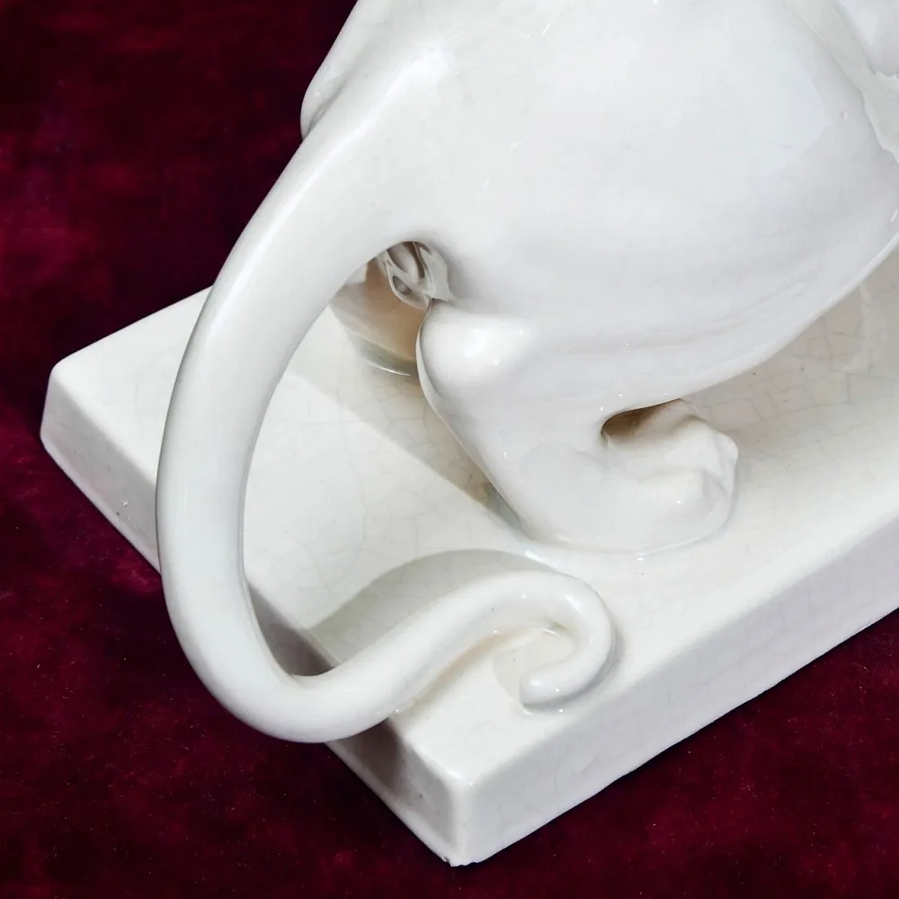 Большая Коллекционная статуэтка «Бенгальский ТИГР», Фаянс LUX, Бельгия.