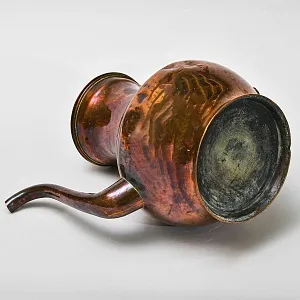 Декоративный Антикварный Медный Кофейник - Чайник, Бельгия 20 -е годы ХХ века.