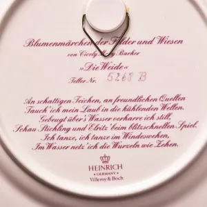 Коллекционная Фарфоровая Тарелка «Фея Ивы», Heinrich Villeroy&Boch Германия -80 гг.