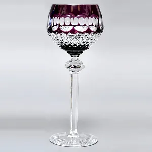 Хрустальный Бокал для Вина аметистового цвета, Barthmann Германия, начало 70-х годов ХХ века. 