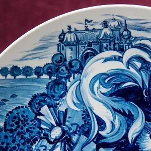 Коллекционная Тарелка - Блюдо «КОТ В САПОГАХ» Фарфор, MEISSEN / МЕЙСЕН Германия -1980 год.