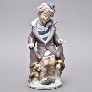 Коллекционная Фарфоровая статуэтка «Сюрприз - Клоун с собаками», Lladro Испания.