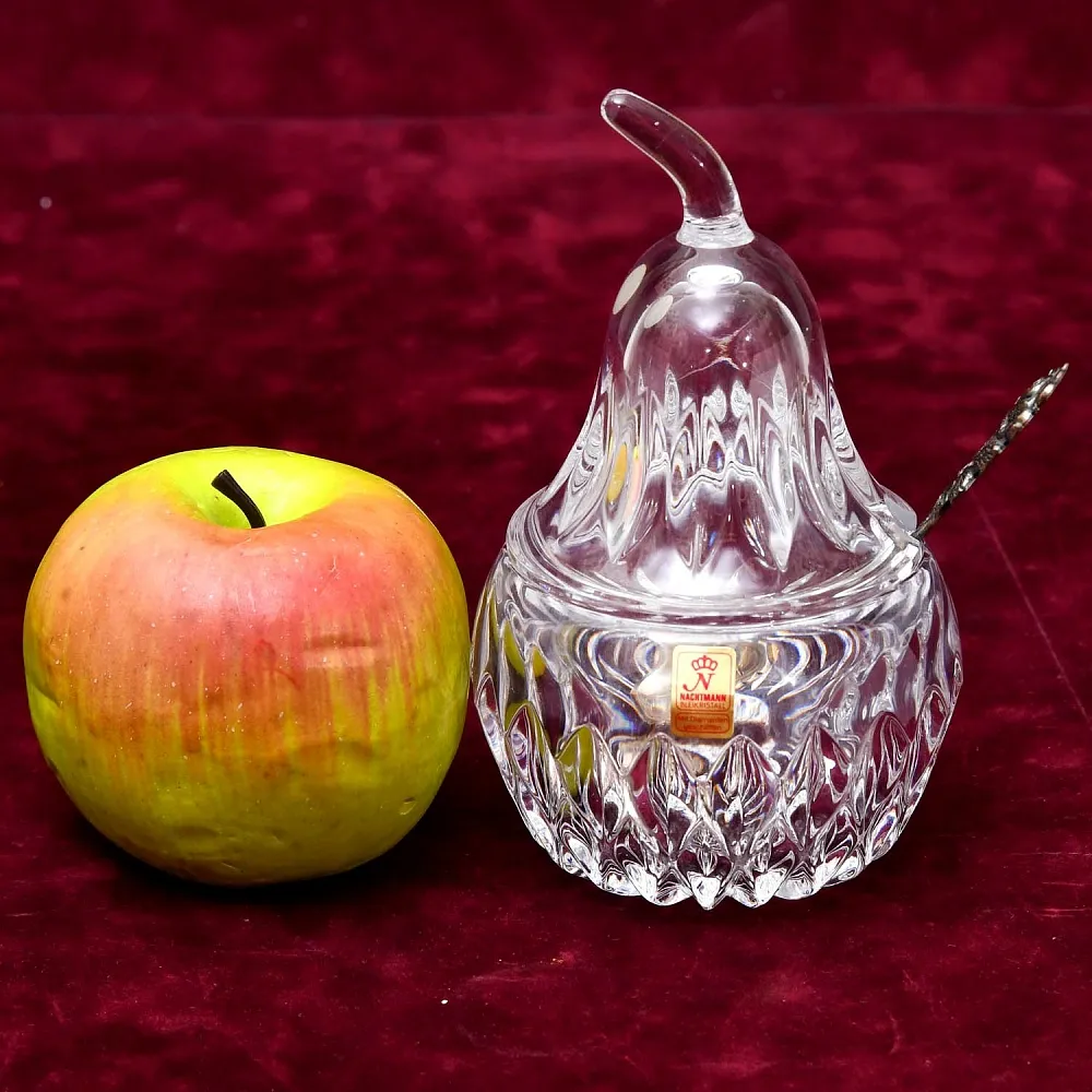 Хрустальная «Груша» - Джемница - Соусница - Баночка с крышкой, NACHTMANN Германия.
