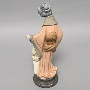 Коллекционная Фарфоровая статуэтка «Японская мама и дочь», Nao by Lladro Испания, 80-е гг. 