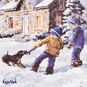 Коллекционная Тарелка - Блюдо «Дети играют с собакой», Фарфор. Hutschenreuther Германия.