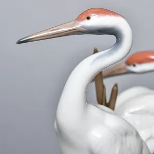 Коллекционная Фарфоровая статуэтка «Птицы. Пара журавлей», Lladro Испания. 