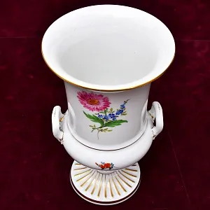 Антикварная Коллекционная Кратерная Фарфоровая Ваза MEISSEN, Германия - первая половина ХХ века.
