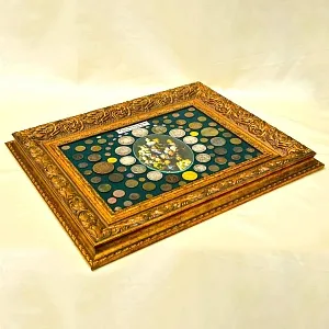 Настенное Коллекционное Панно - Картина «Монеты Российской Импении с XVIII до XX века».