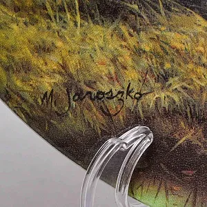 Коллекционная Фарфоровая тарелка «Лошади. Скачки вдоль ручья», Furstenberg Германия - 1995 год.