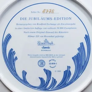 Коллекционная Тарелка - Блюдо «Истина Благоденствие Доброта» Фарфор Rosenthal Германия -1995 год.