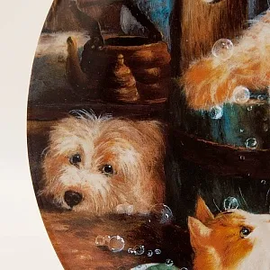 Коллекционная Тарелка «Забавное купание» Фарфор, Vohenstrauss Германия -1992 год.