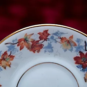 Фарфоровая Кофейная Пара «Кленовые листья», Бавария, Германия вторая половина ХХ века.-копия