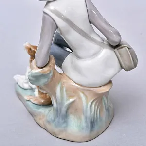 Коллекционная Фарфоровая статуэтка «Мальчик с собакой. Юный пастух», Lladro Испания.