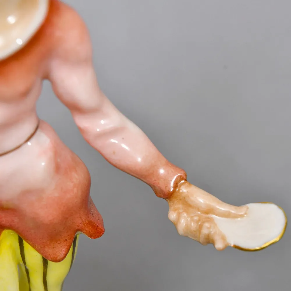 Авторская Фарфоровая Статуэтка «Шут с Совой и Зеркалом», Hutschenreuther Германия.