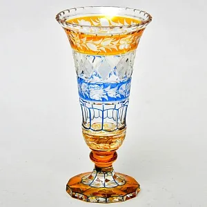 Редкость! Антикварная Хрустальная Ваза, JOSEPHINENHUTTE, Германия 1915 -1925 гг.