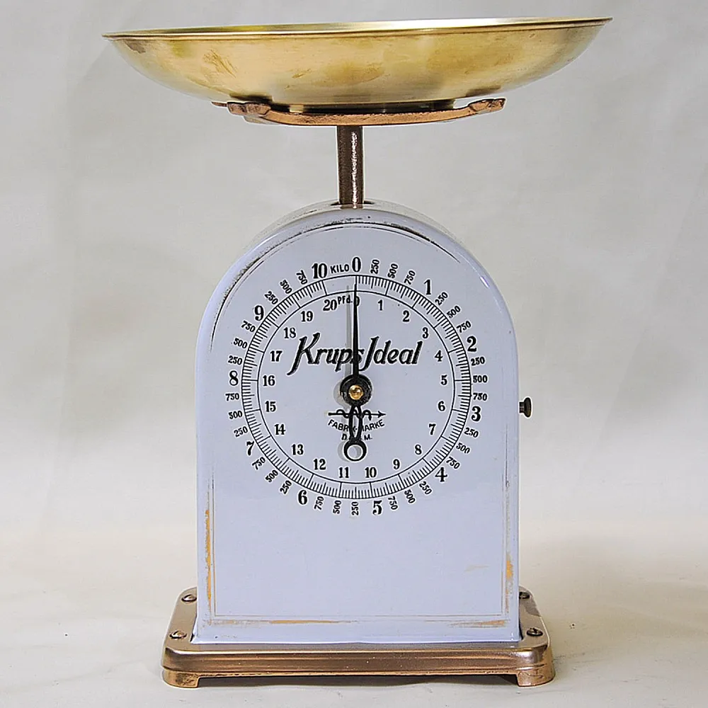 Редкость! Старинные Кухонные Фарфоровые Весы на 10кг. KRUPS IDEAL, Германия -1915 год.