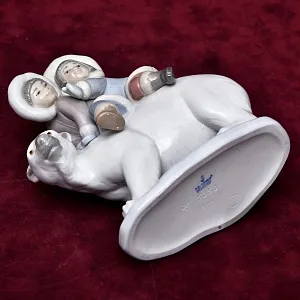 Коллекционная Фарфоровая статуэтка «Эскимосские наездники», Lladro Испания, 1986 - 2019 годы.
