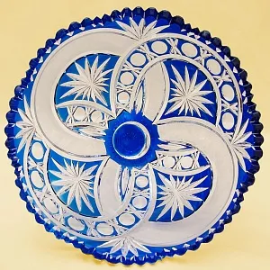 Конфетница - Фруктовница на ножке Хрусталь JOSKA BODENMAIS Германия D-28 см., 60-е гг.